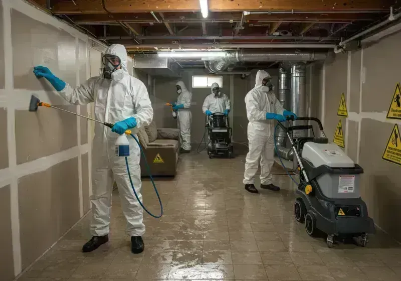 Basement Moisture Removal and Structural Drying process in Salisbury, MO